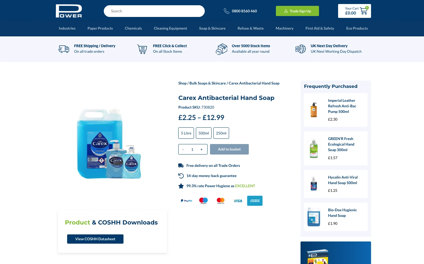 Power Hygiene product page
