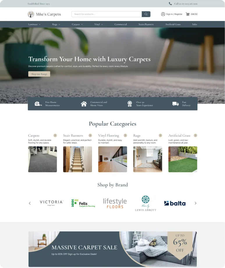 Brochure website design example by designbox