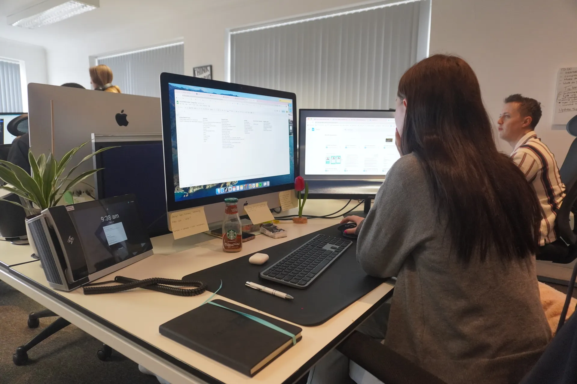 The designbox team planning content for a client