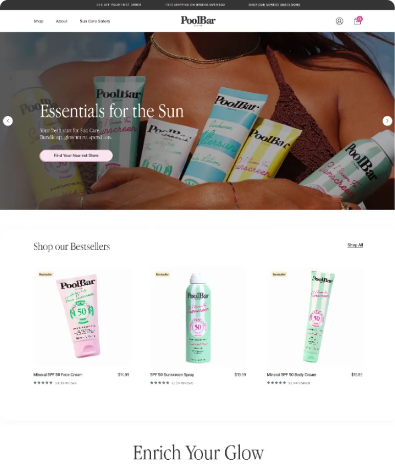Ecommerce web design example by designbox