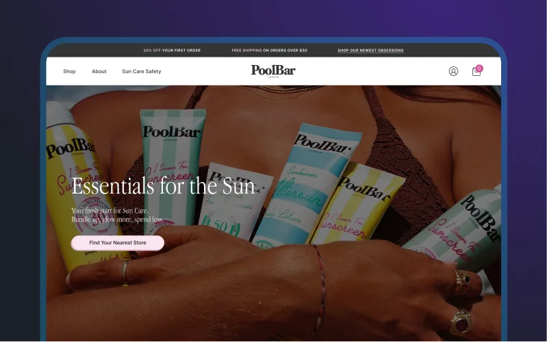 Ecommerce website design example by designbox
