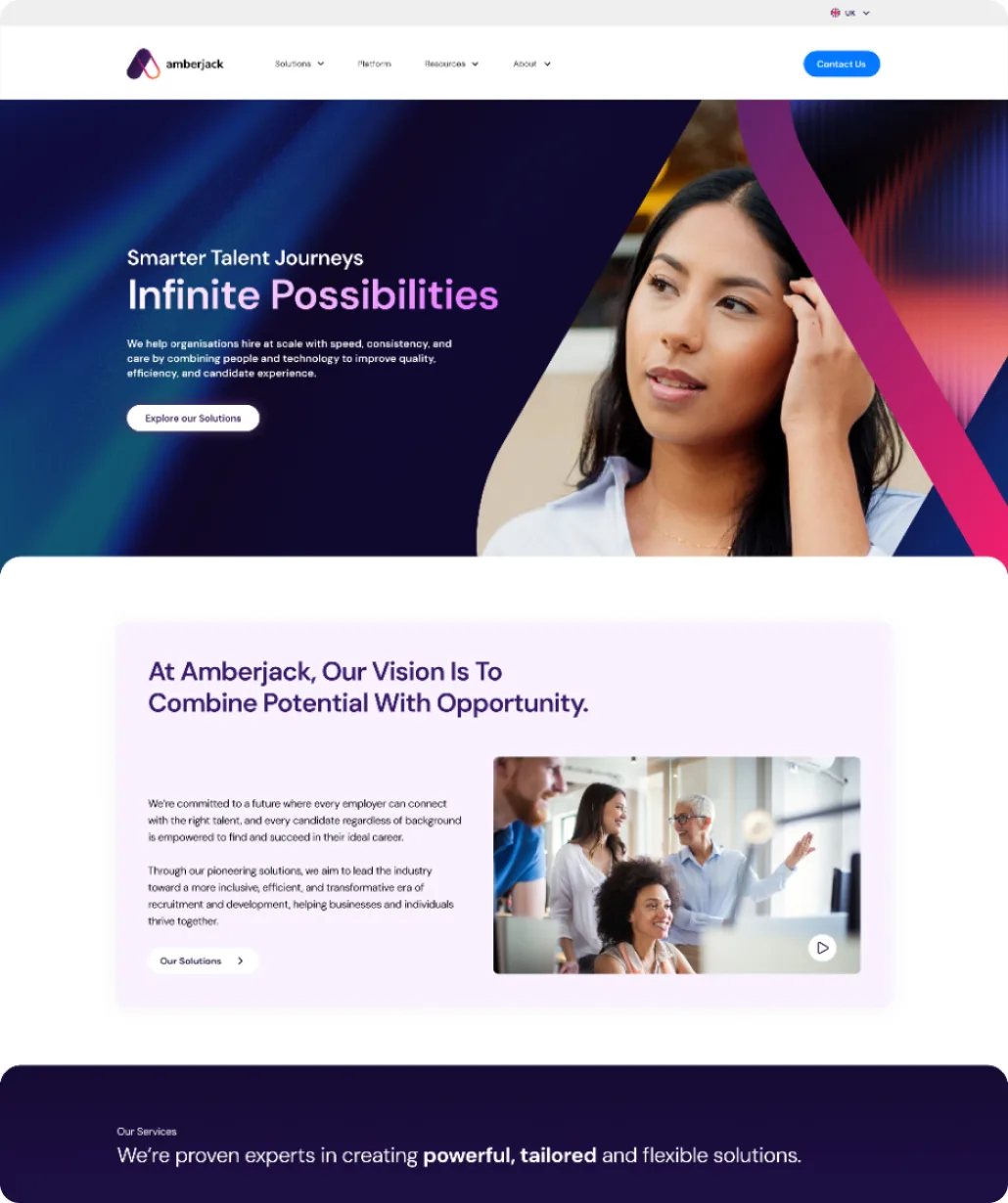 Lead generation website design example by designbox