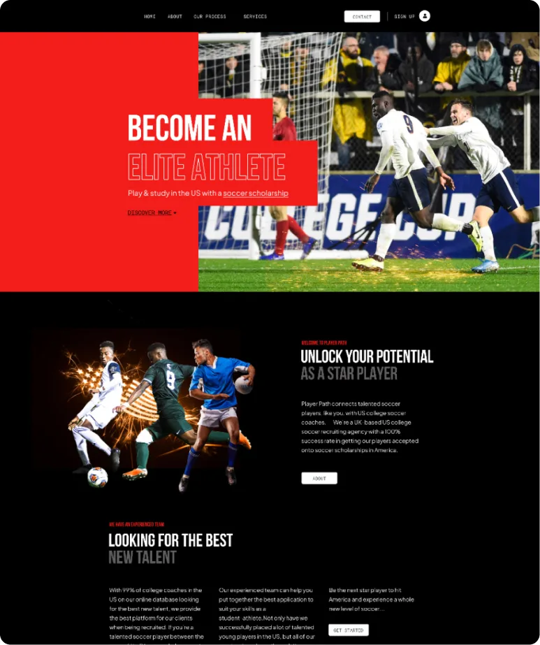 Membership site design example by designbox