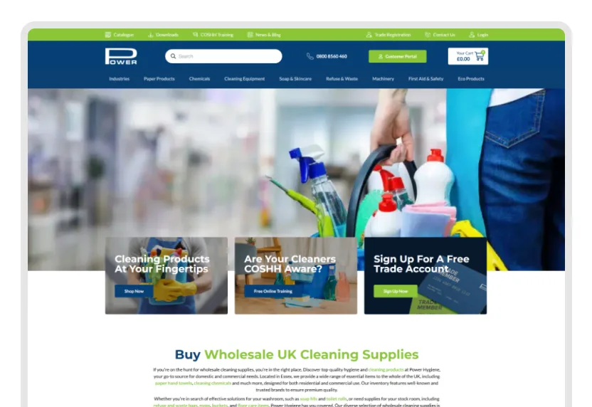 The Power Hygiene store after the designbox rebuild