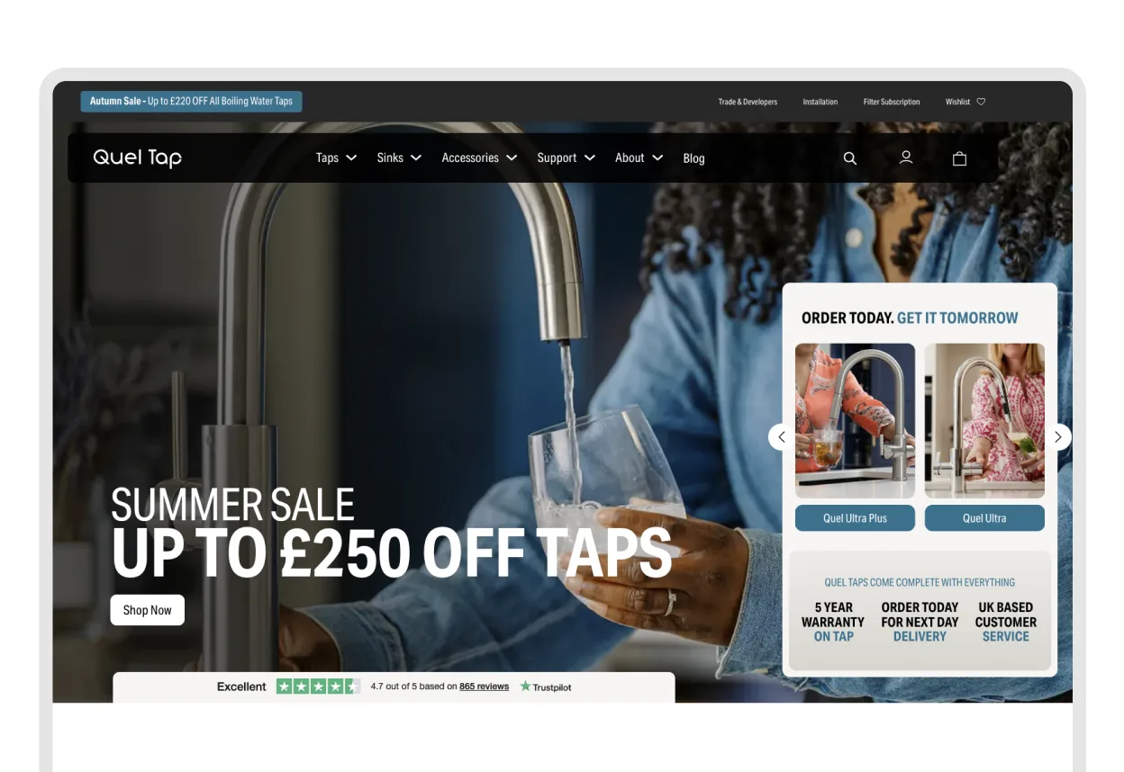 The Quel Tap store after the designbox rebuild