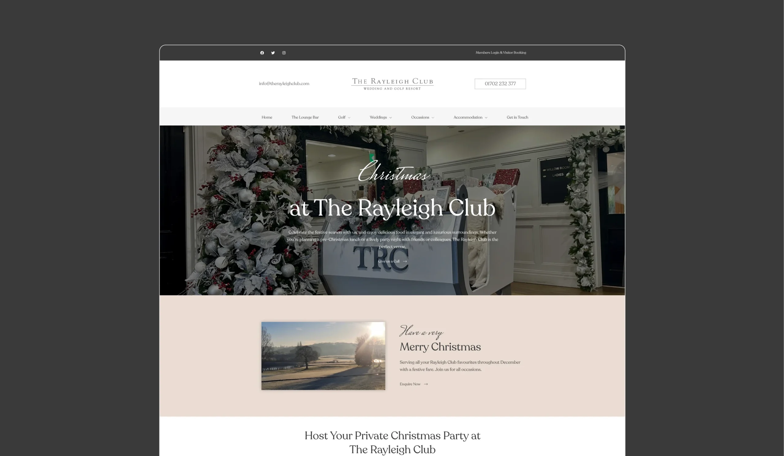 The Rayleigh Club Christmas events page