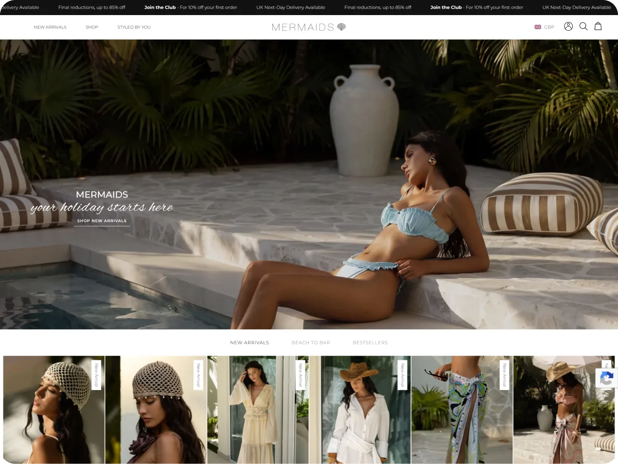 A WooCommerce store designed from scratch