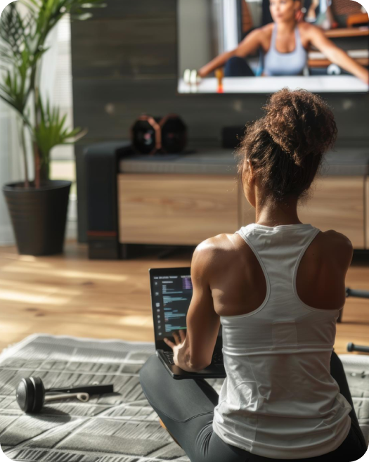 Fitness and wellbeing membership website design by designbox