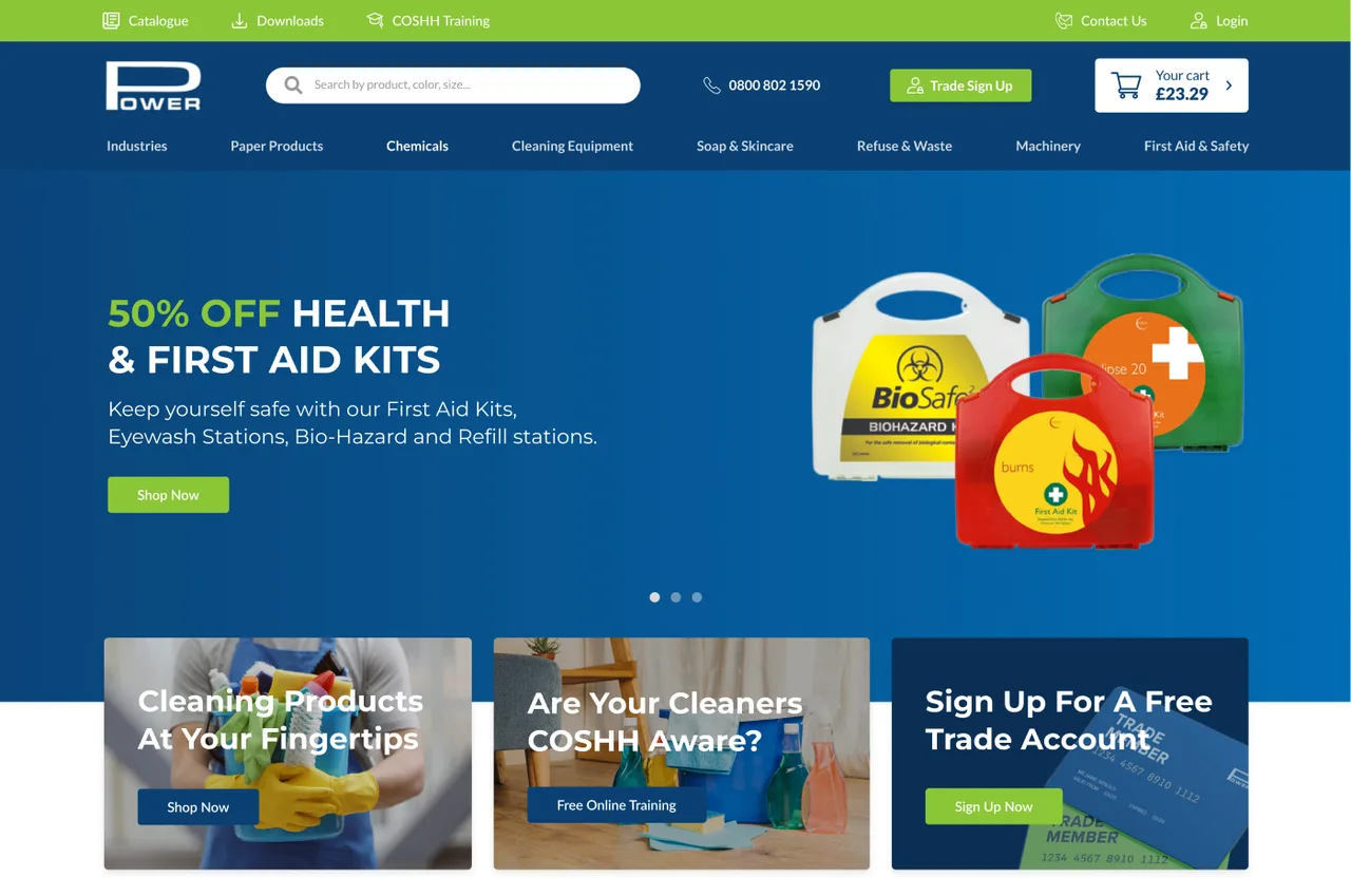 The Power Hygiene homepage