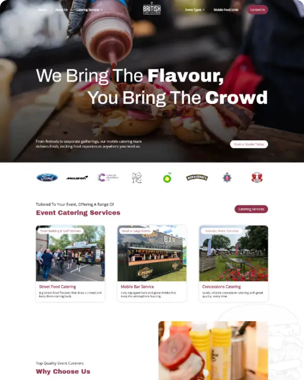 Professional services website built by designbox