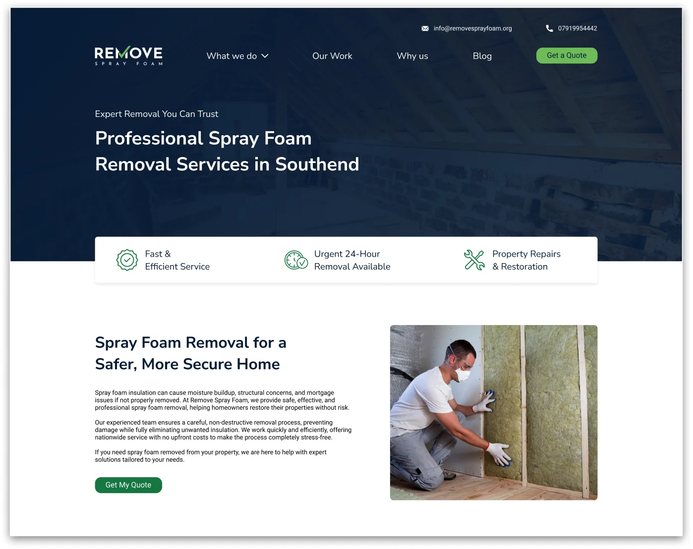 The Remove Spray Foam homepage