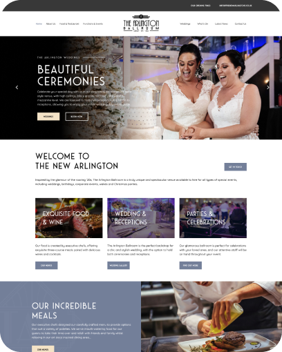 Restaurant and hospitality website design by designbox