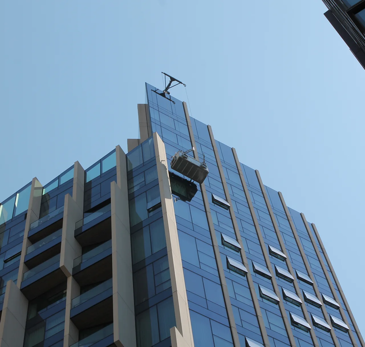 Window cleaning across the London skyline
