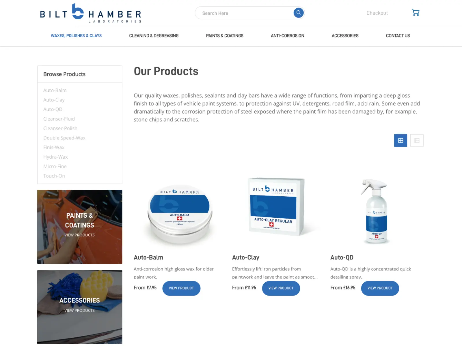 A Bilt Hamber product page