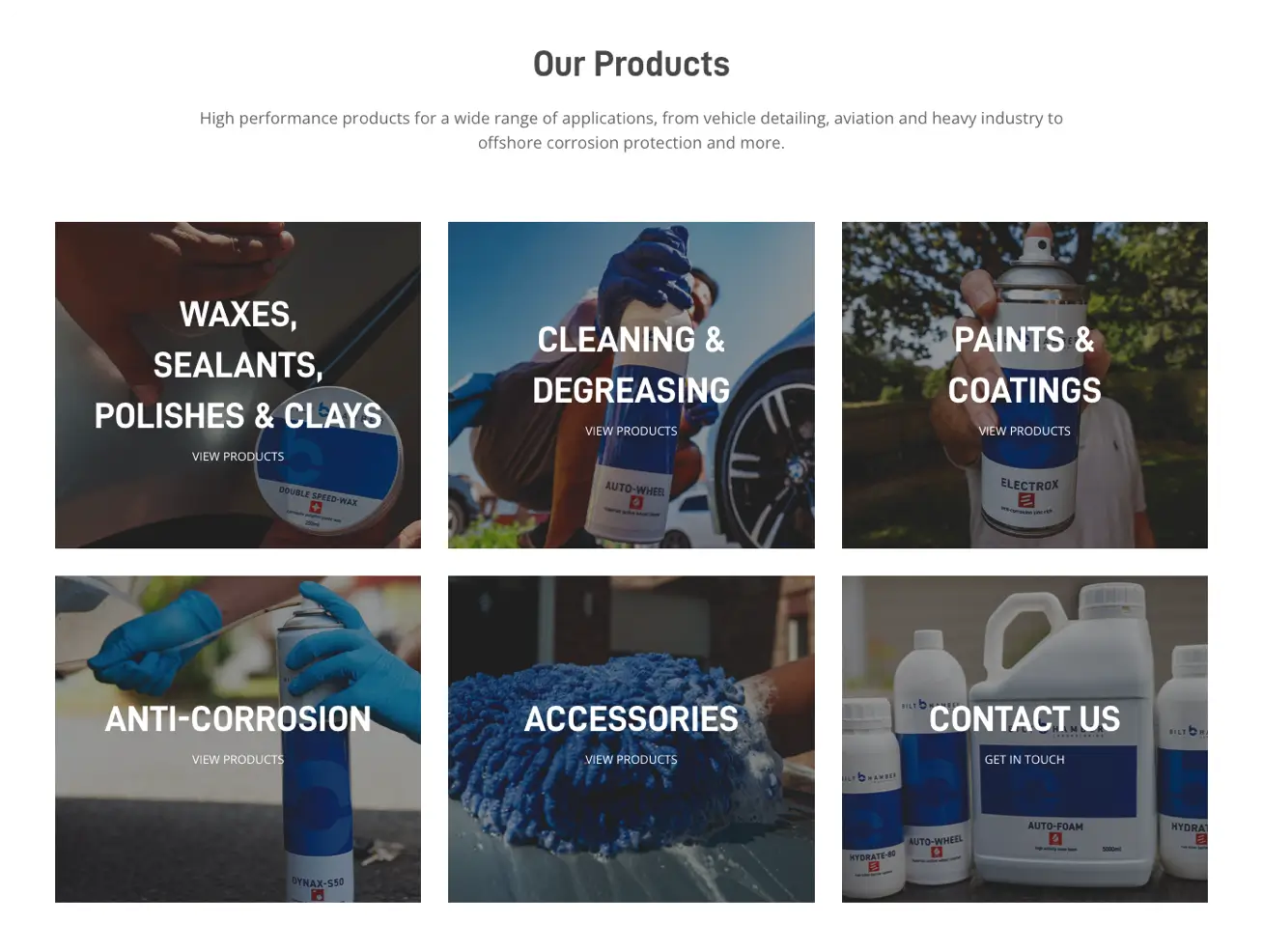 The Bilt Hamber product range
