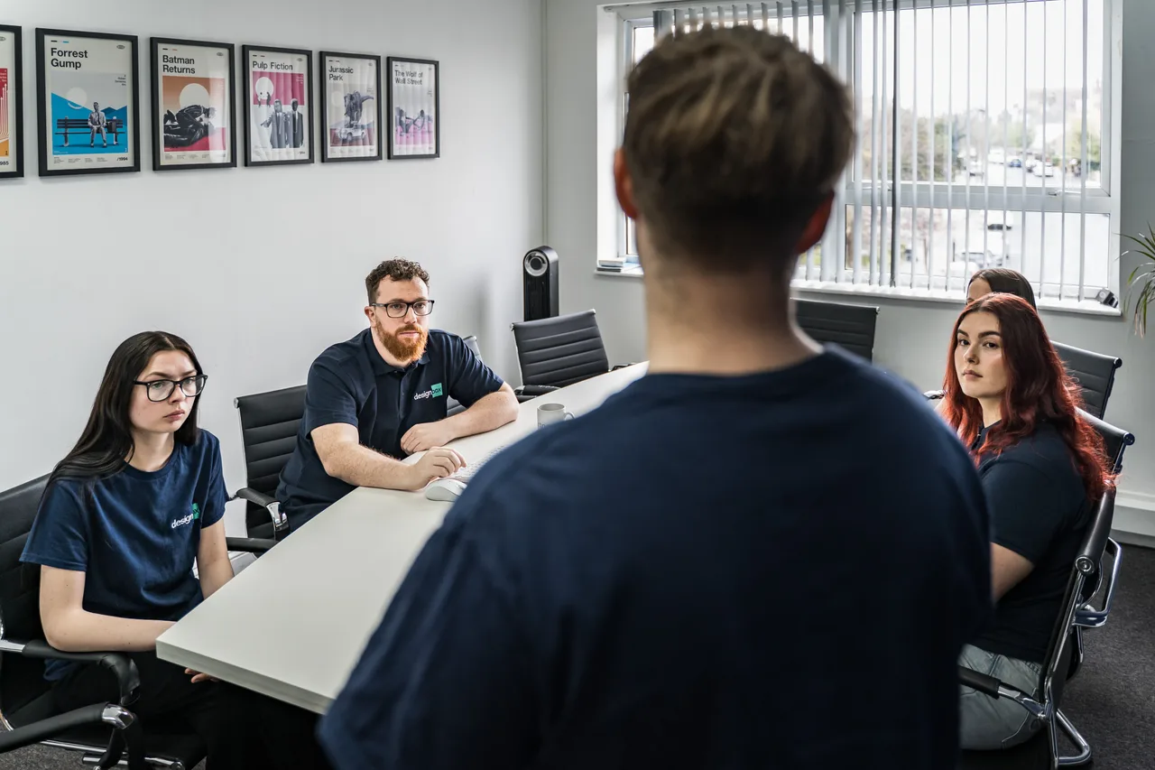The designbox team looking after a client system day to day