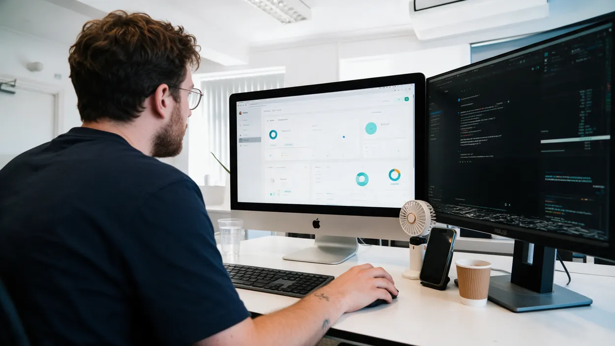 A designbox developer building a bespoke business system