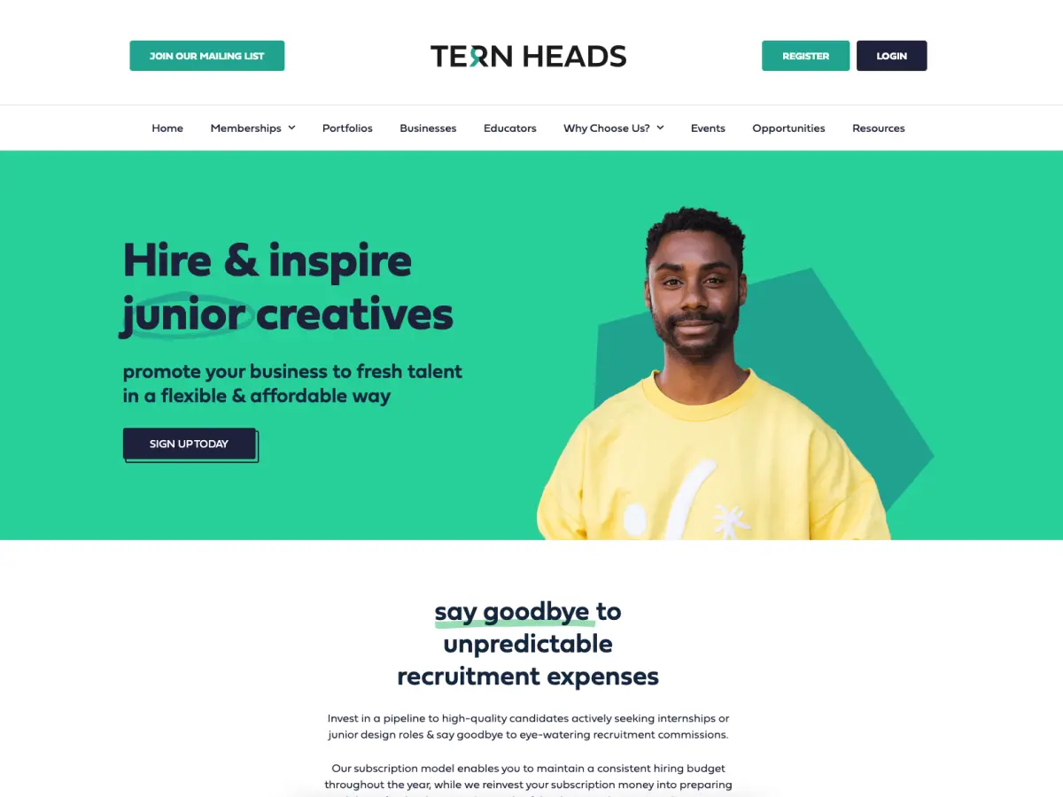 The Tern Heads member dashboard