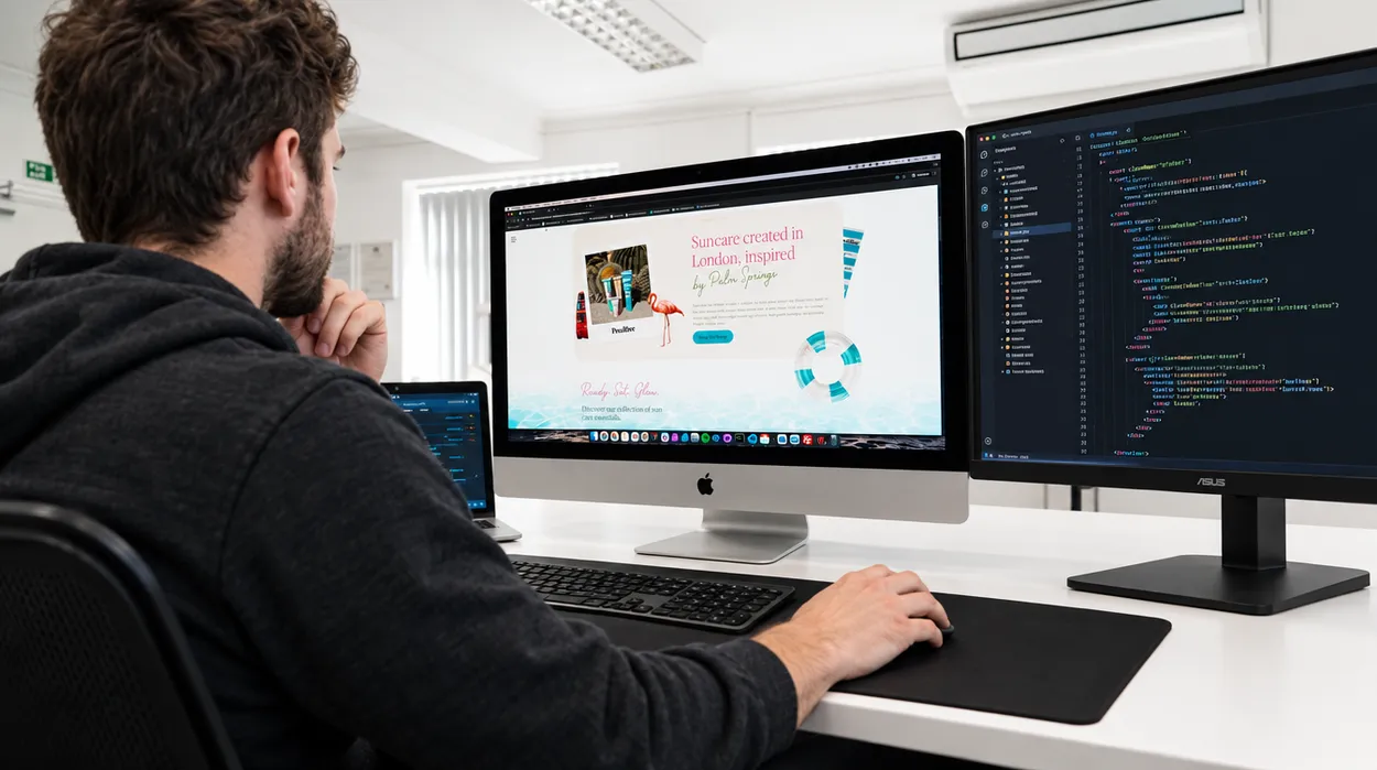 A designbox website audit in progress, going through a client site by hand