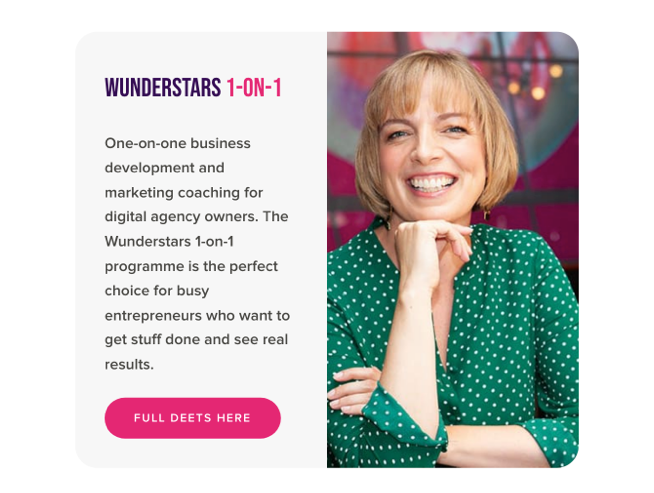 Wunderstars one to one coaching graphic