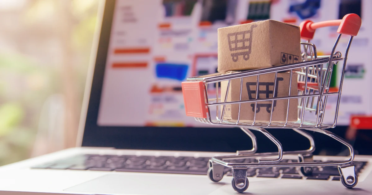 mastering ecommerce conversion rate optimisation shopping cart on laptop