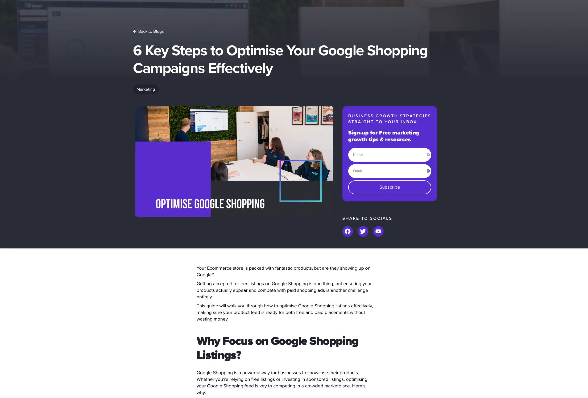 Blog Structure Example